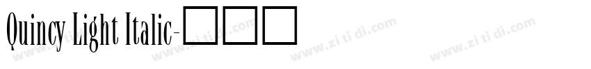 Quincy Light Italic字体转换